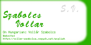 szabolcs vollar business card